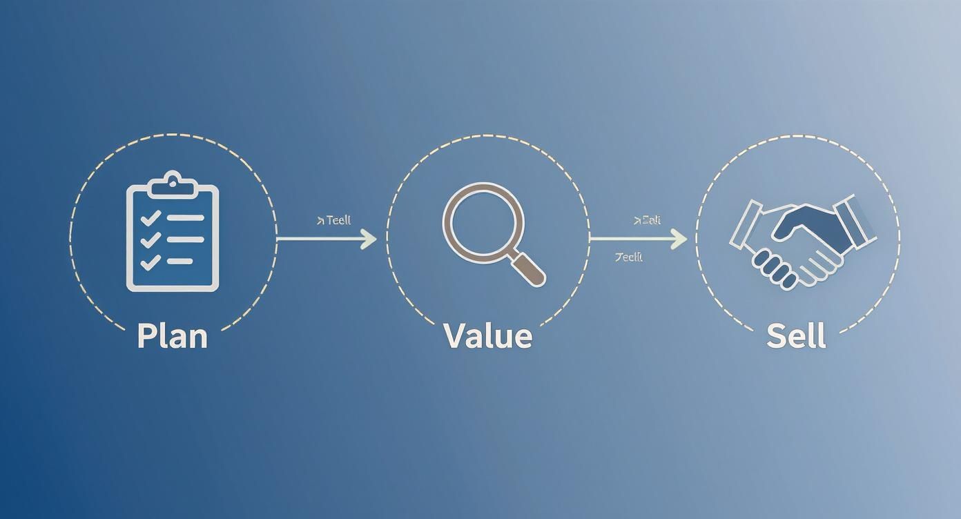 Infographic about how to transfer business ownership