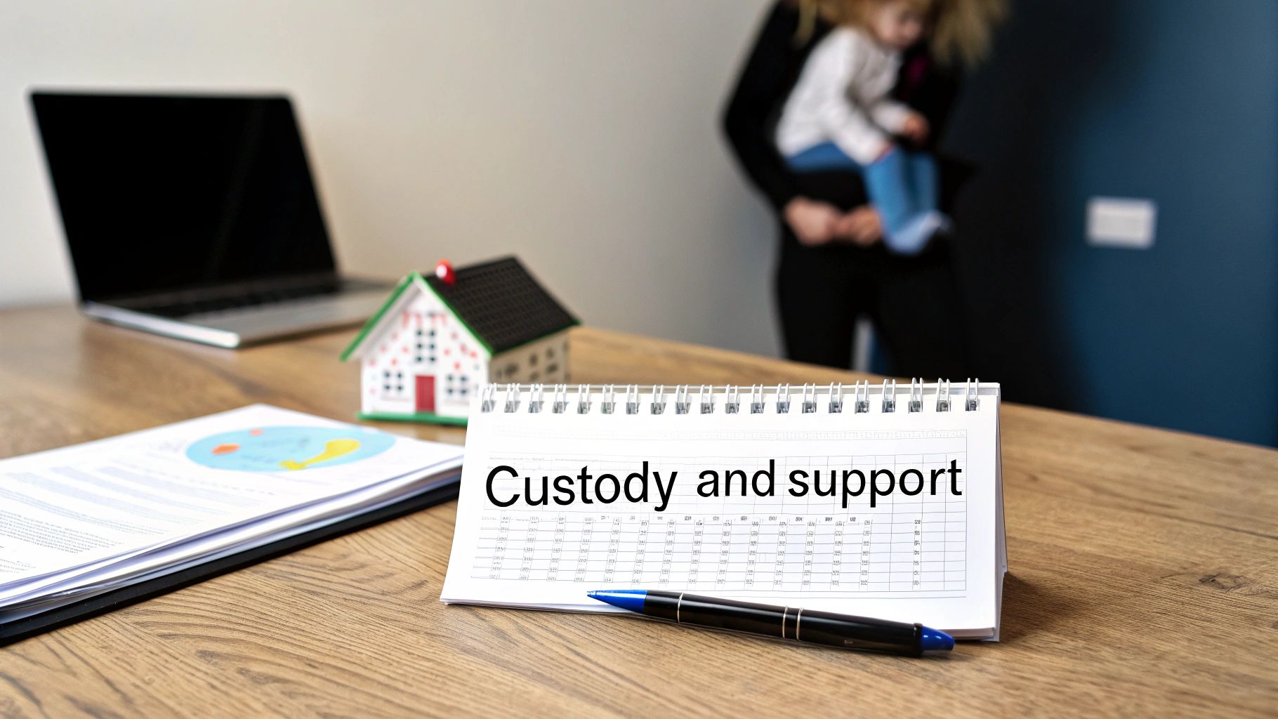 A father and son sit together, smiling and looking at something off-camera.