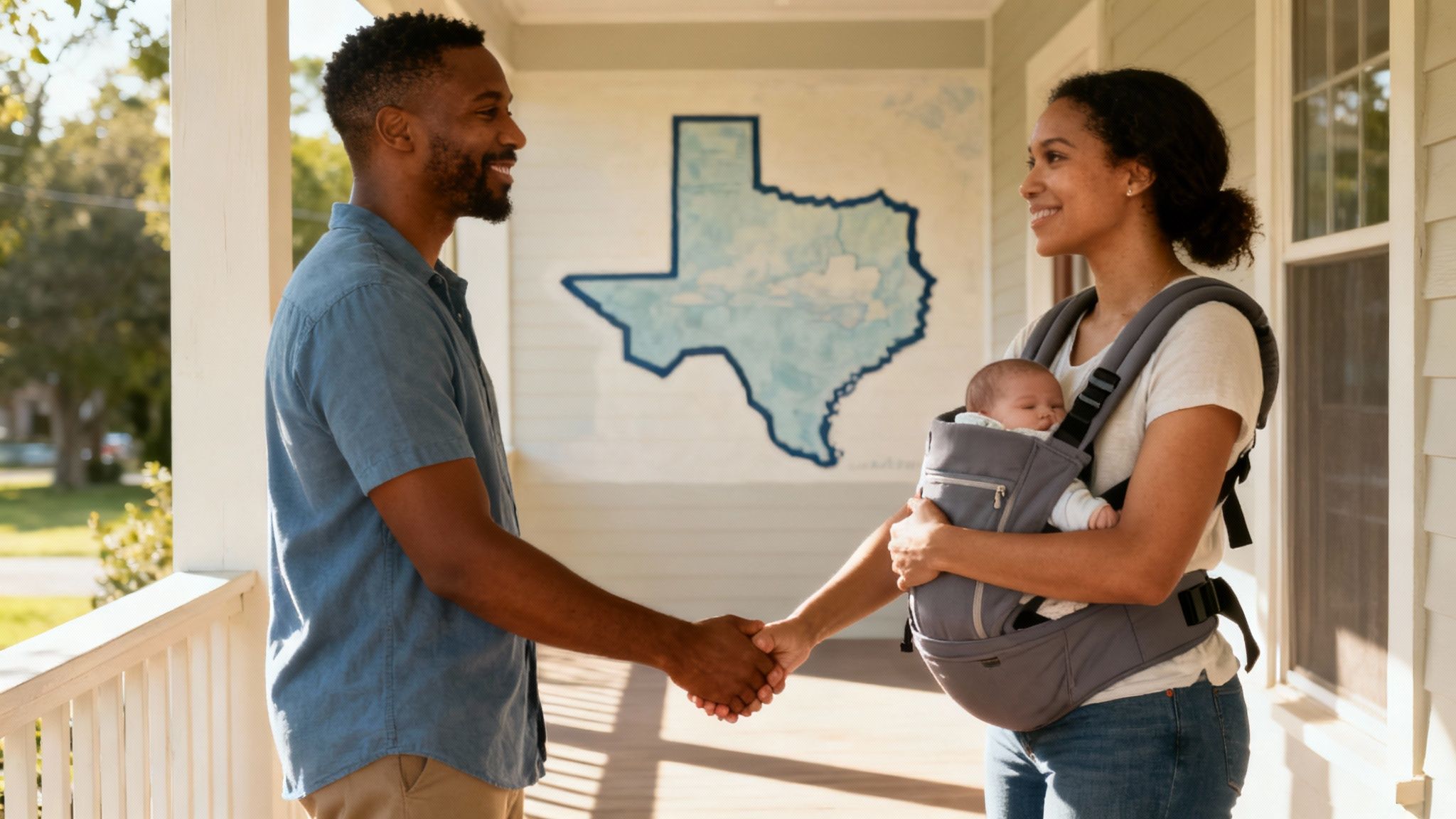 A smiling family with their newly adopted child in a loving embrace.