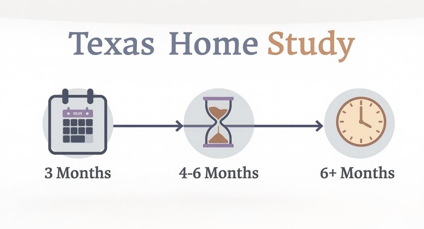 Infographic about how long does home study take