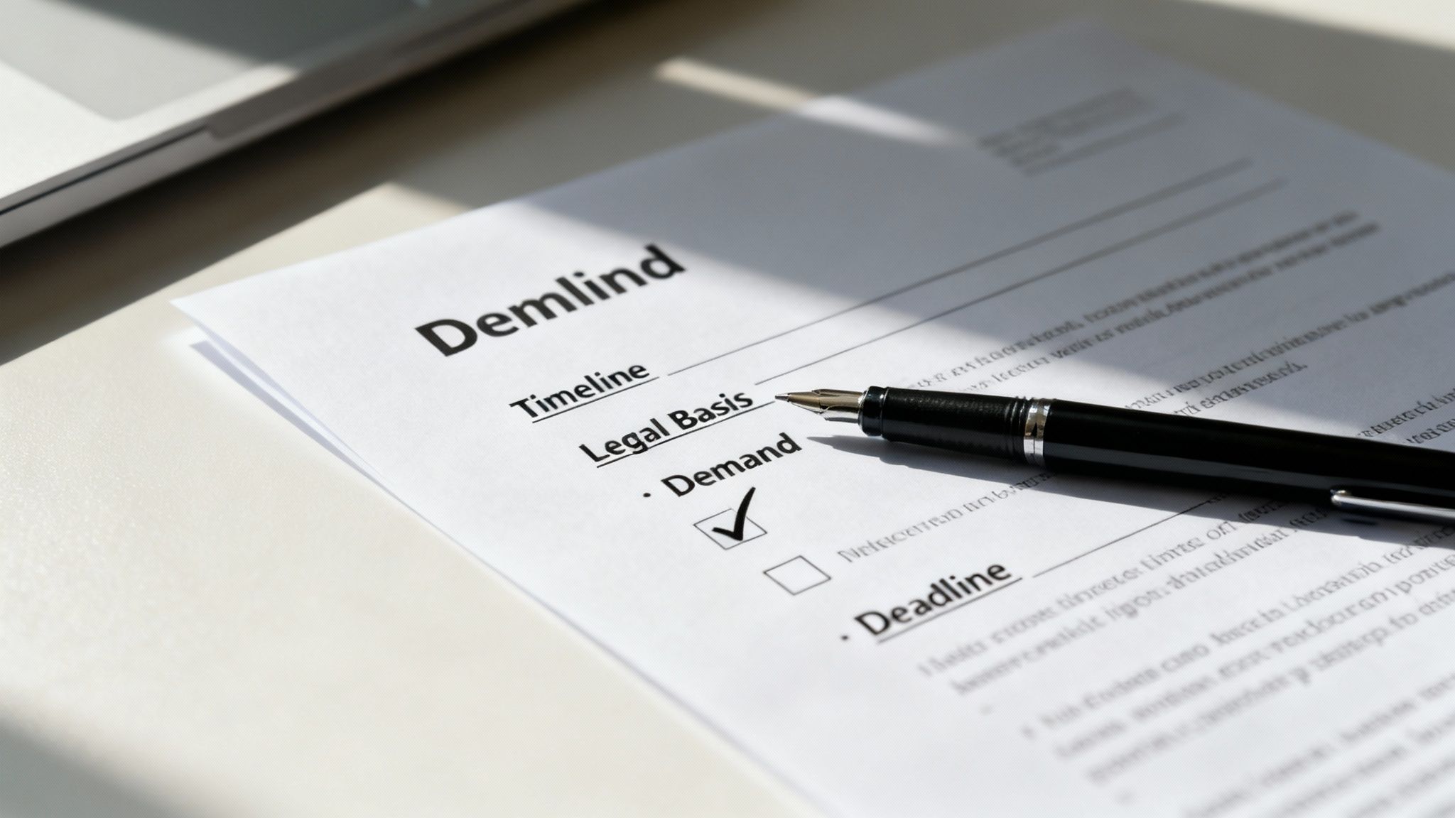 A person's hands carefully arranging documents on a desk, creating a structured and organized layout.