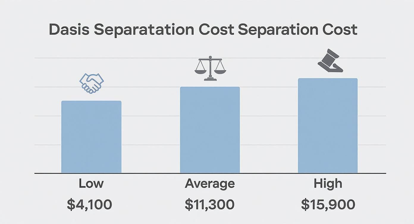 Infographic about cost of a legal separation