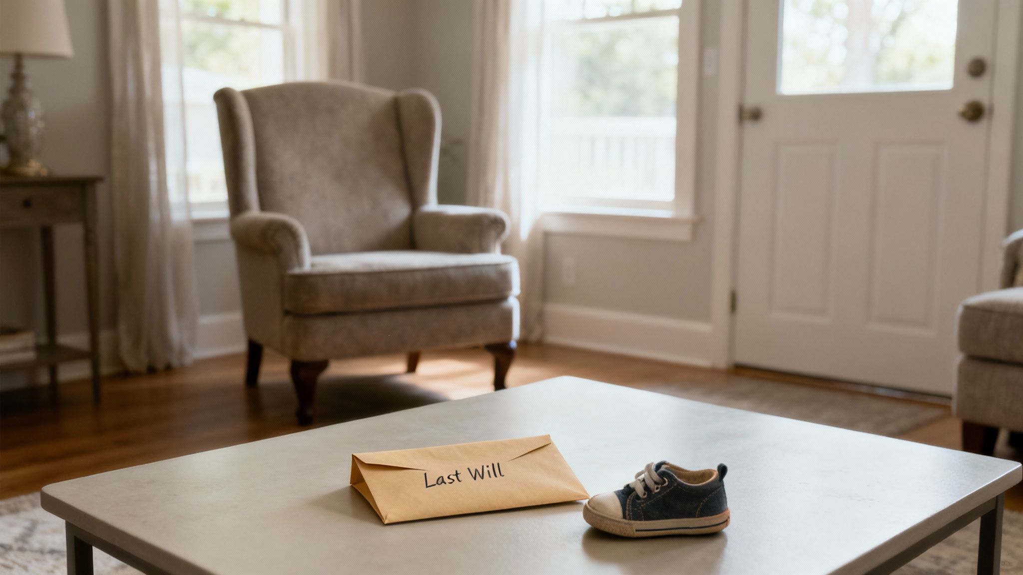 A gavel resting on legal documents next to a pen and glasses, symbolizing estate law.