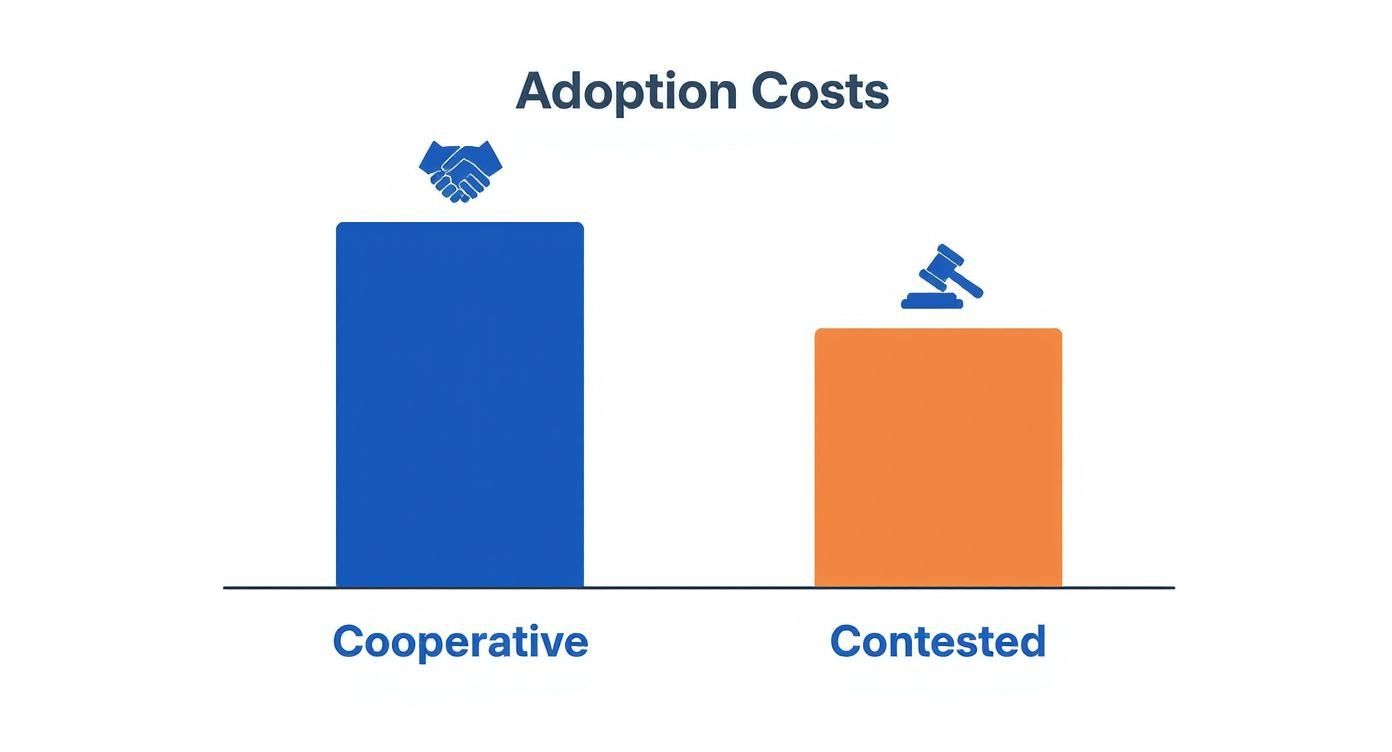Infographic about cost of stepparent adoption