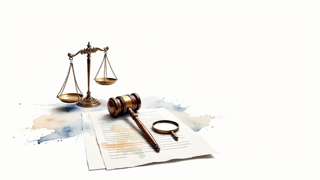 Scales of justice and gavel on legal documents, symbolizing family law appeals and the complexities of challenging court decisions in Texas.