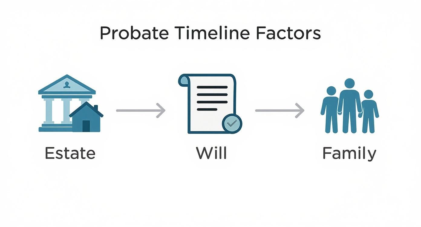 Infographic about how long is probate