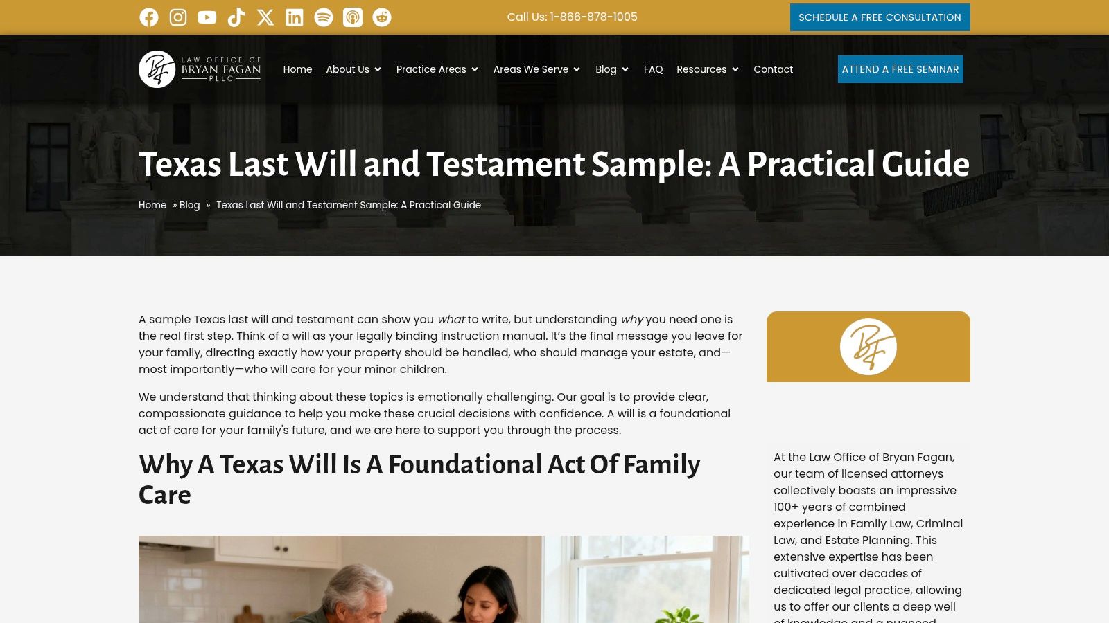 Texas Last Will and Testament Sample: A Practical Guide