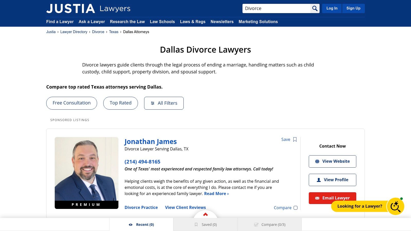 Justia Lawyer Directory – Best Divorce Lawyers in Dallas