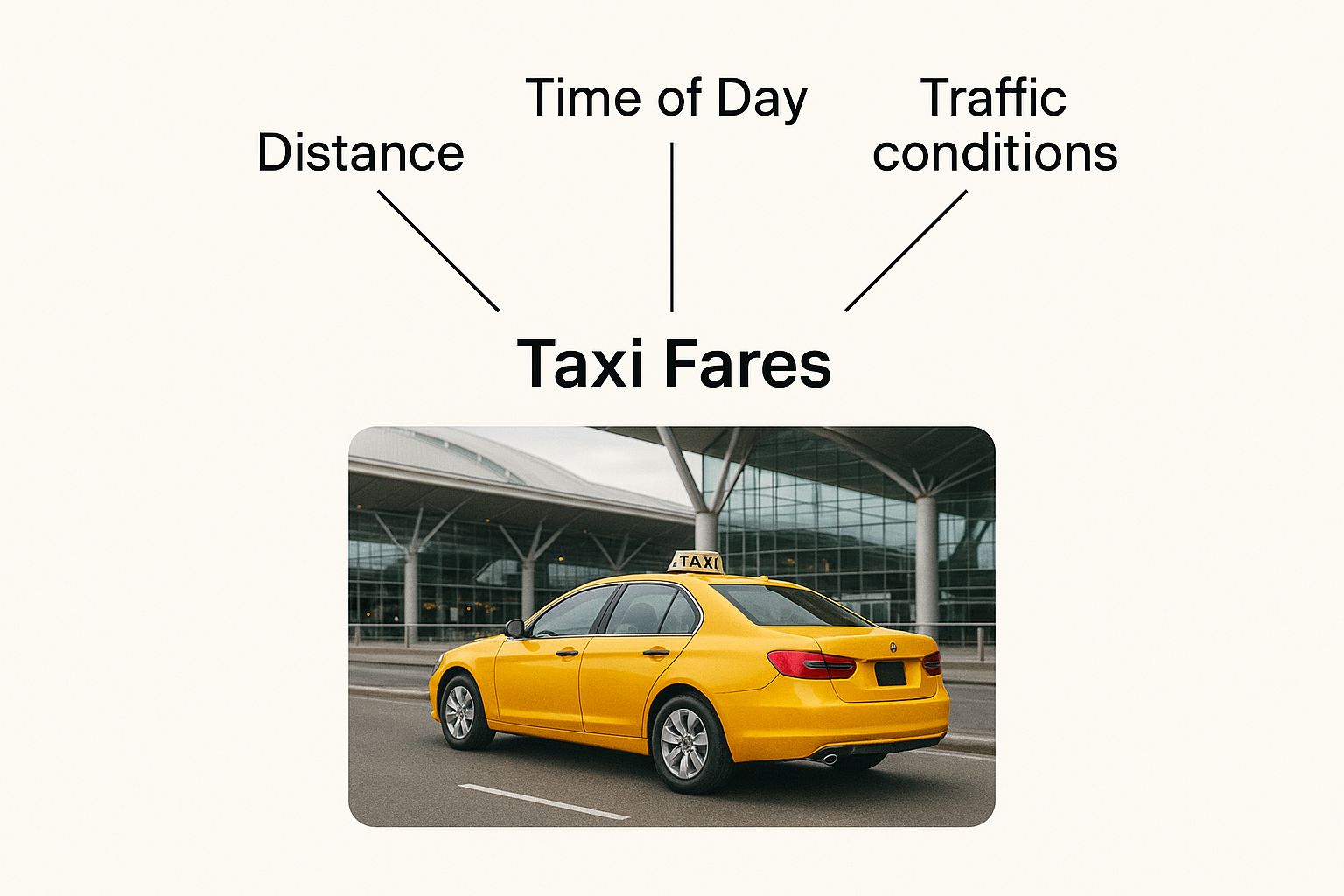 Infographic about bristol airport taxi prices