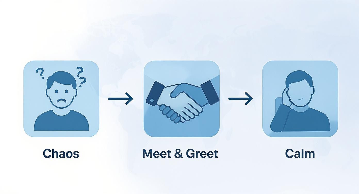 Infographic about meet and greet services