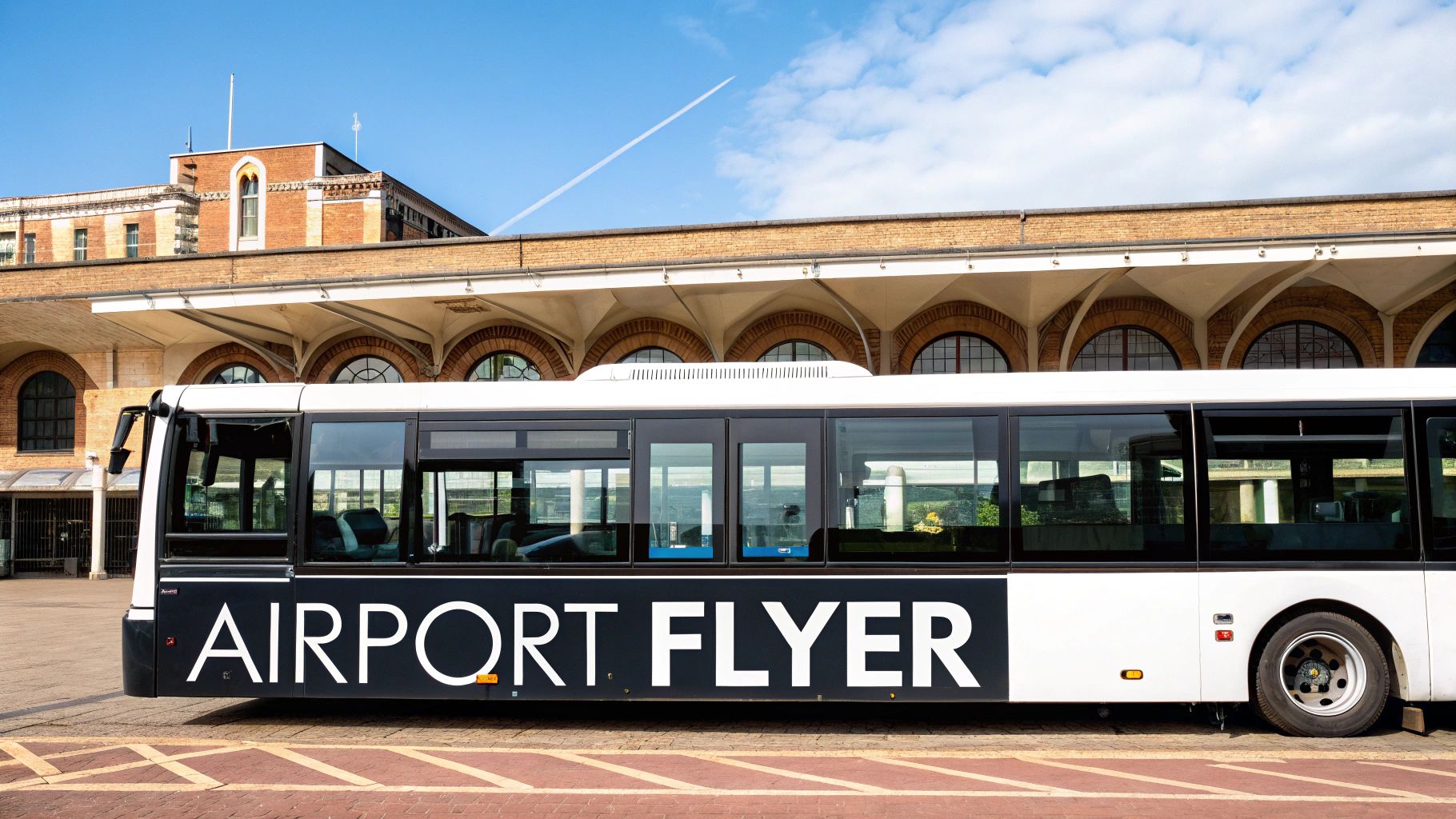 A taxi waiting outside Bristol Temple Meads station.