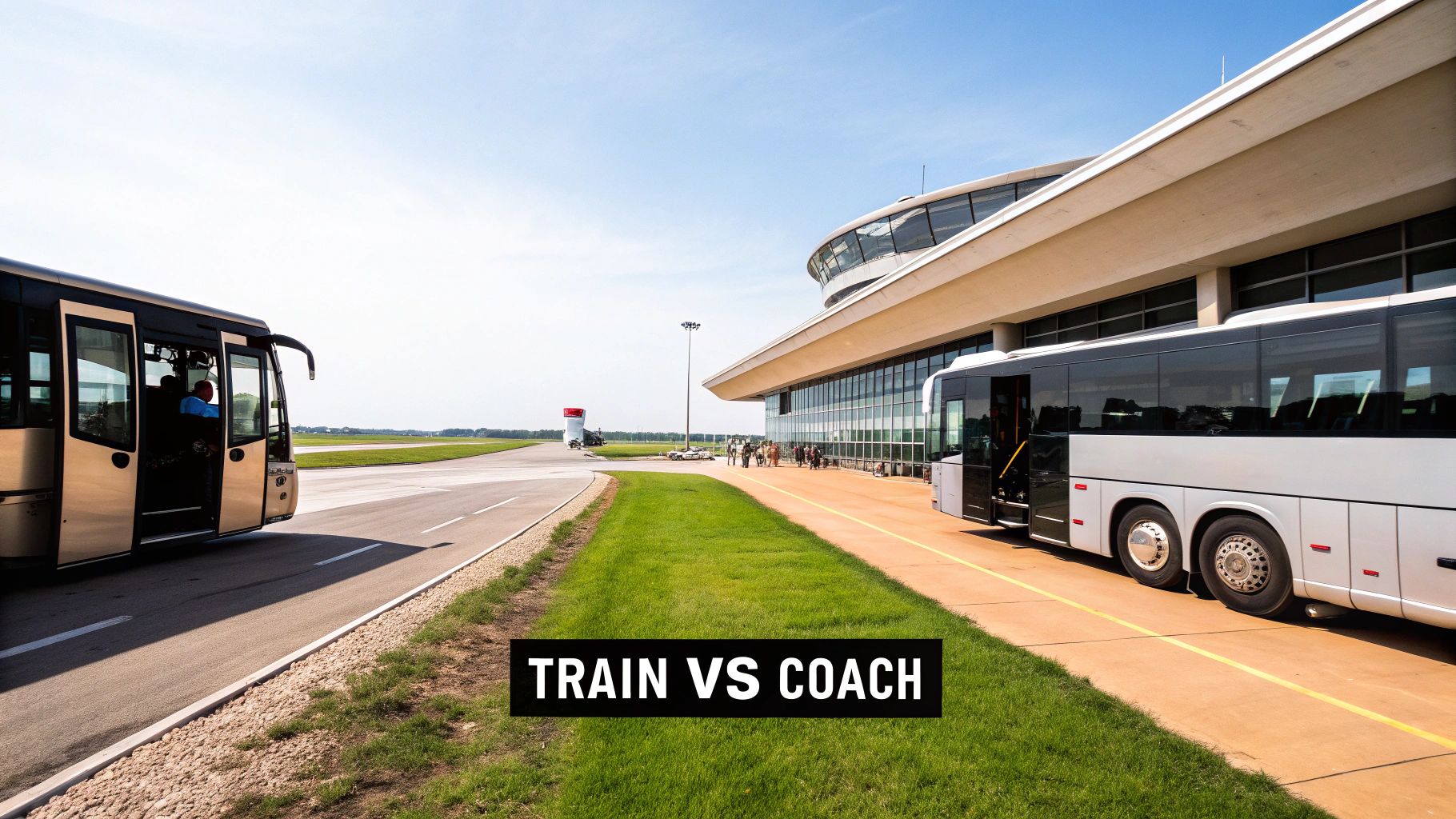 A Stansted Express train at a platform, representing airport transfers london stansted.