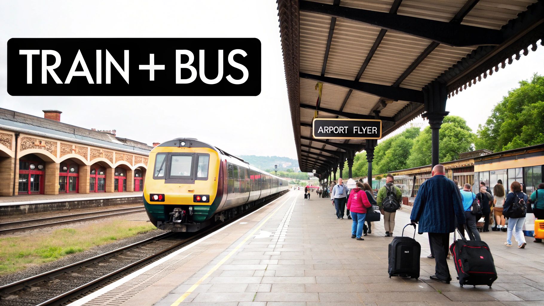 A train arriving at Bristol Temple Meads station platform.
