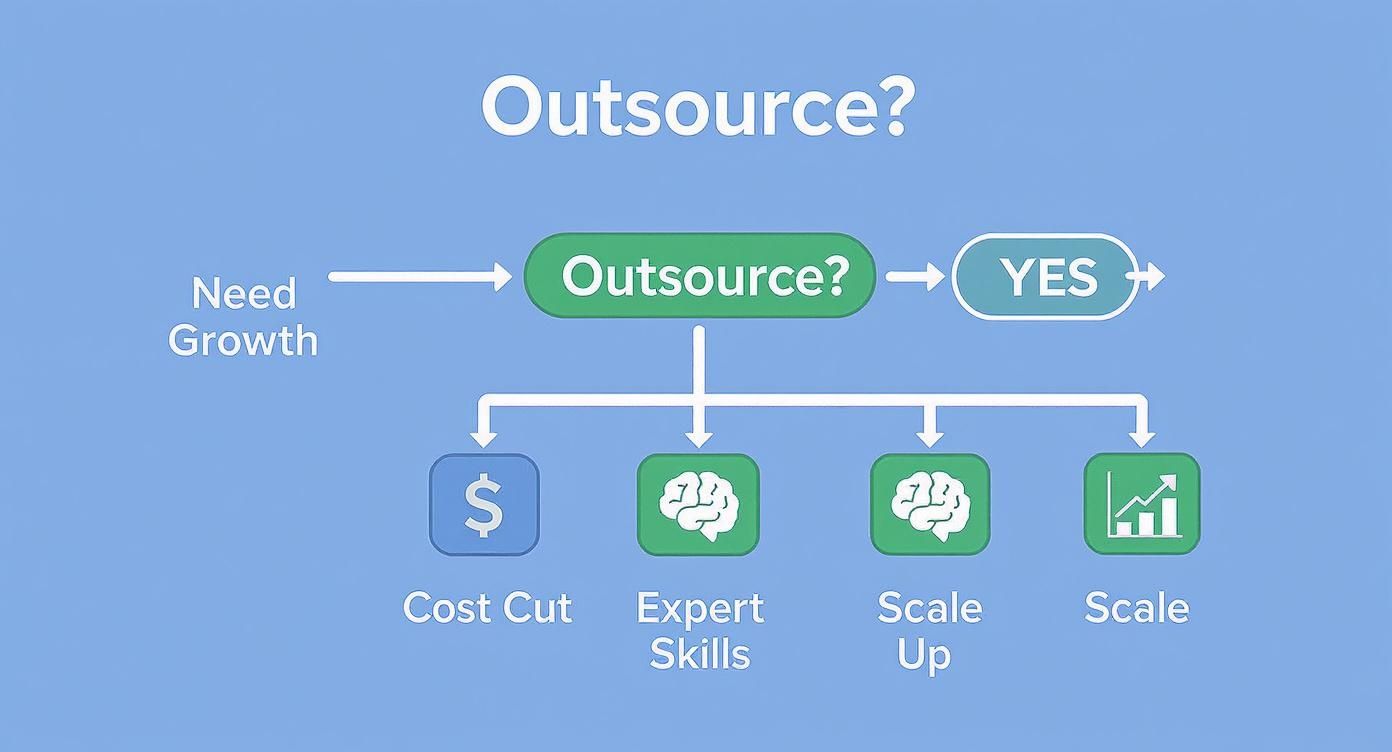 Infographic about call center outsourcing