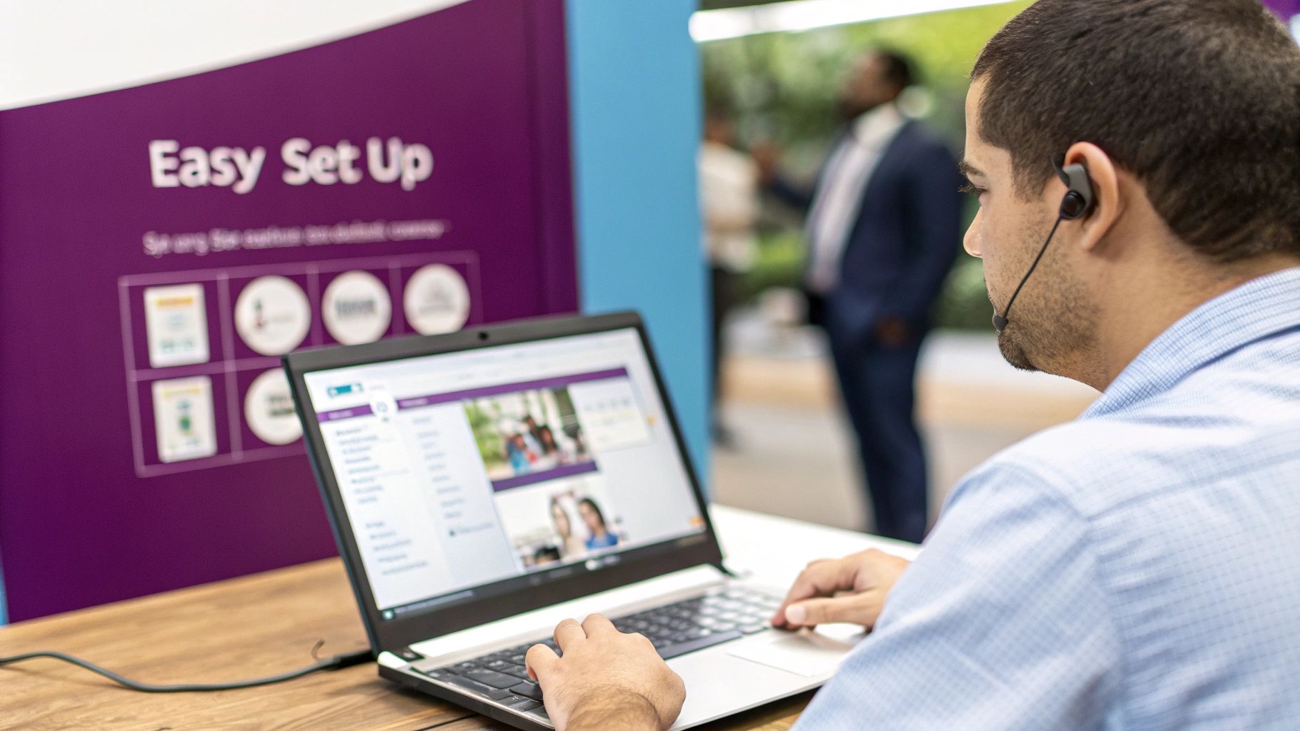 Answering service agent scheduling an appointment for a customer Answering service agent scheduling an appointment for a customer