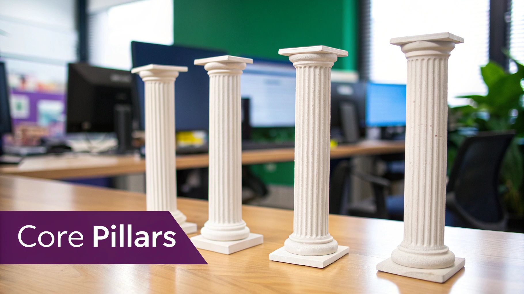 What Is Smart Sourcing? A Strategic Guide to Outsourcing Success 2 Four diverse professionals in a meeting room, collaborating around a table with laptops and charts, illustrating strategic partnership.