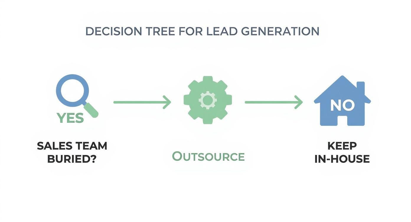 How to Outsource Lead Generation: Best Vendors, Pricing & Metrics 1 Infographic about outsource lead generation