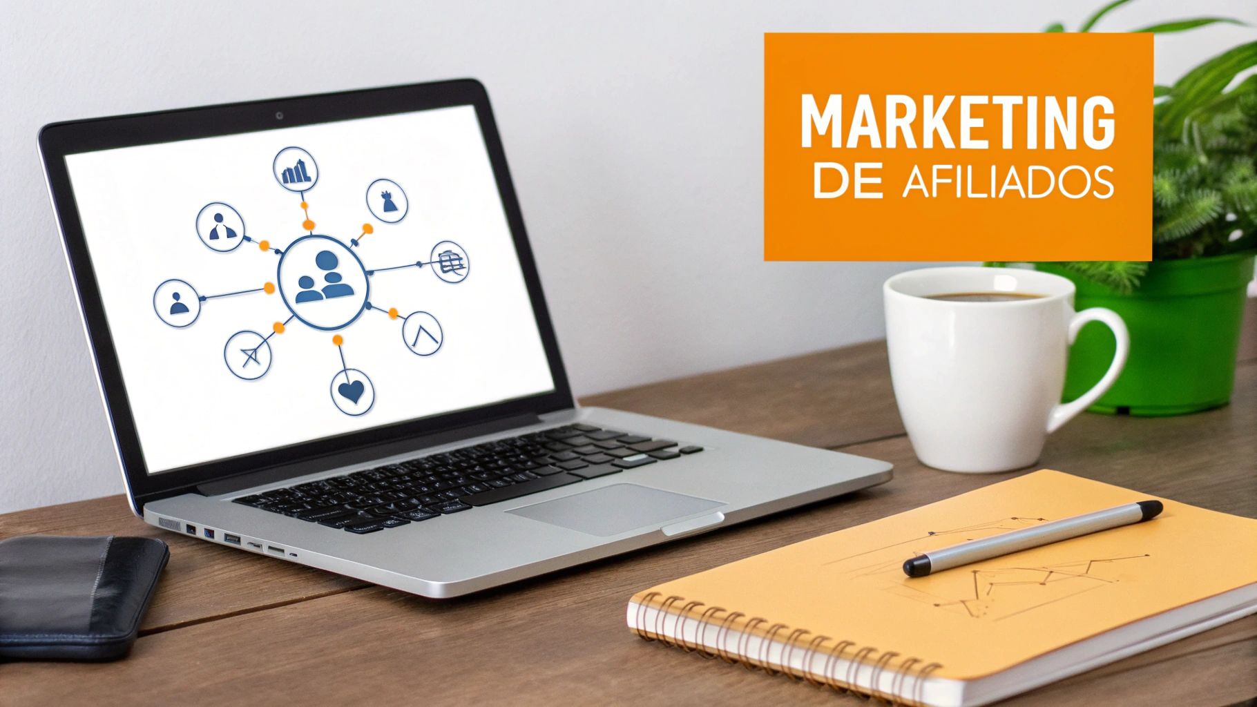 Grupo de pessoas a trabalhar colaborativamente numa mesa, simbolizando a parceria no marketing de afiliados.