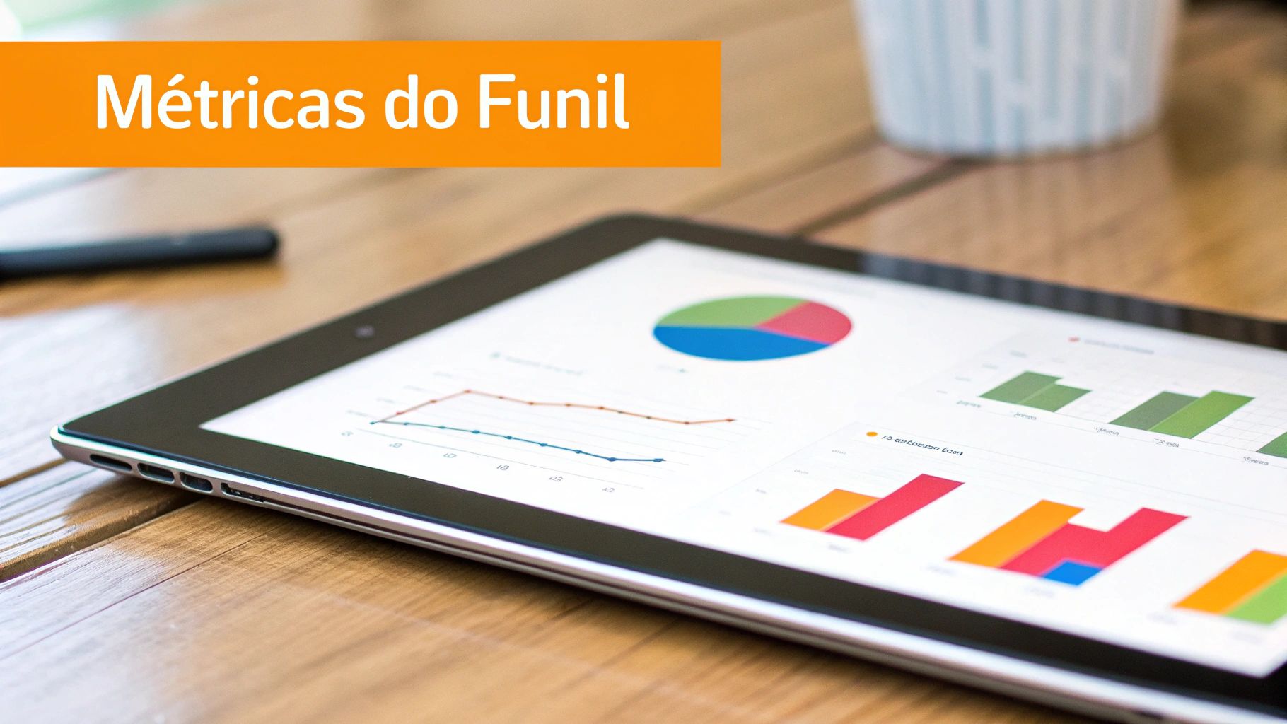 Uma pessoa a analisar gráficos num dashboard digital