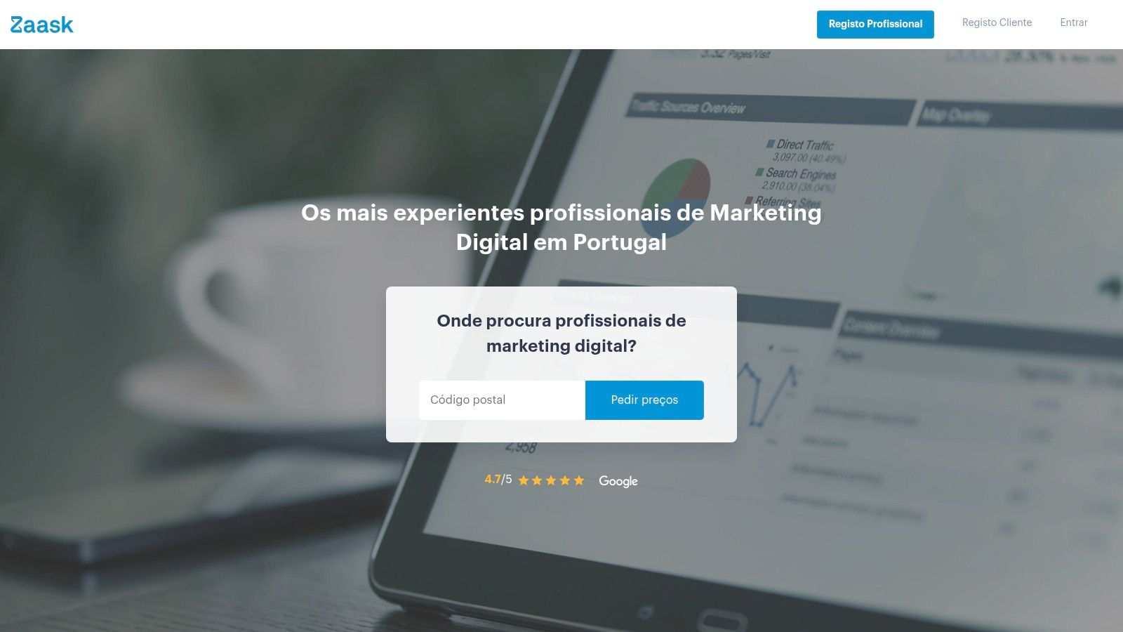 Zaask plataforma de contratação de serviços de marketing digital em Portugal