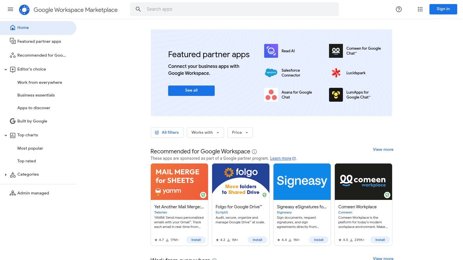 Google Workspace Marketplace