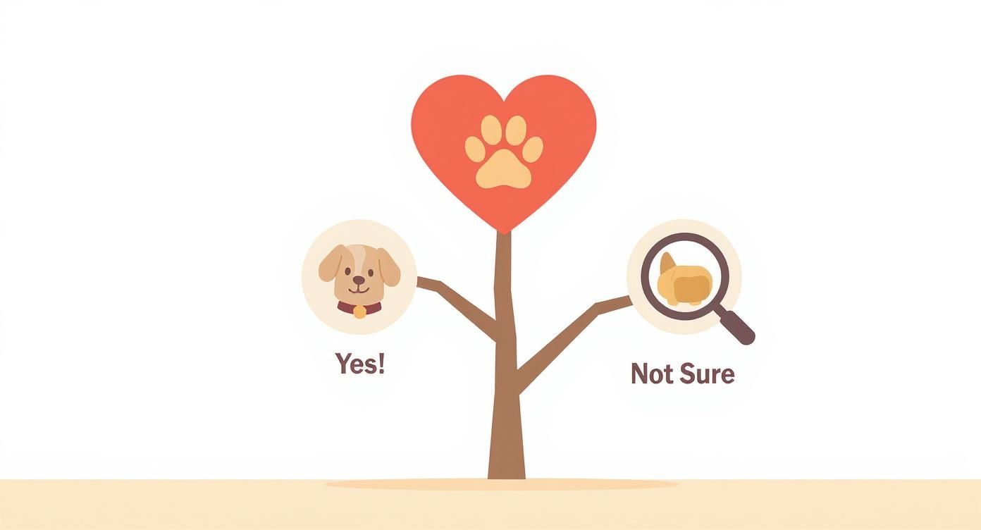 Infographic about how to adopt a rescue dog