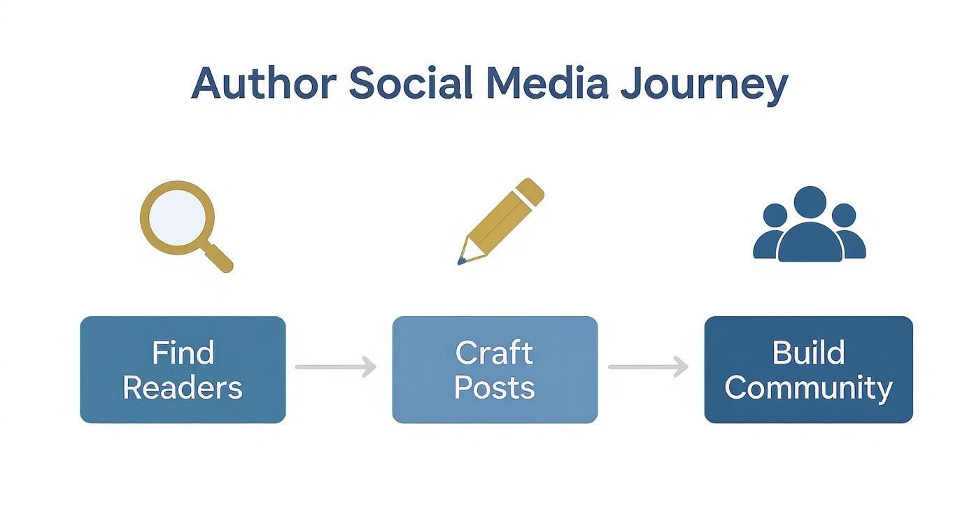 Infographic about social media marketing for authors