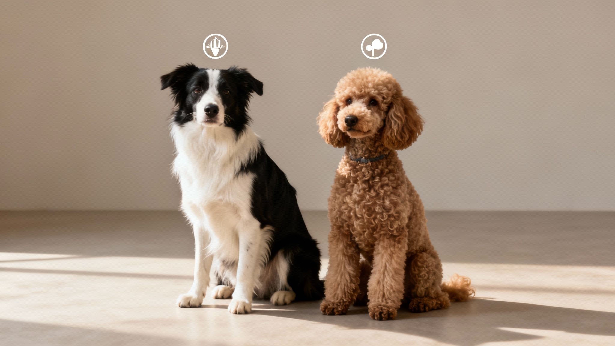 A person sitting on the grass, looking through a book about dog breeds, with an Irish Setter resting nearby.