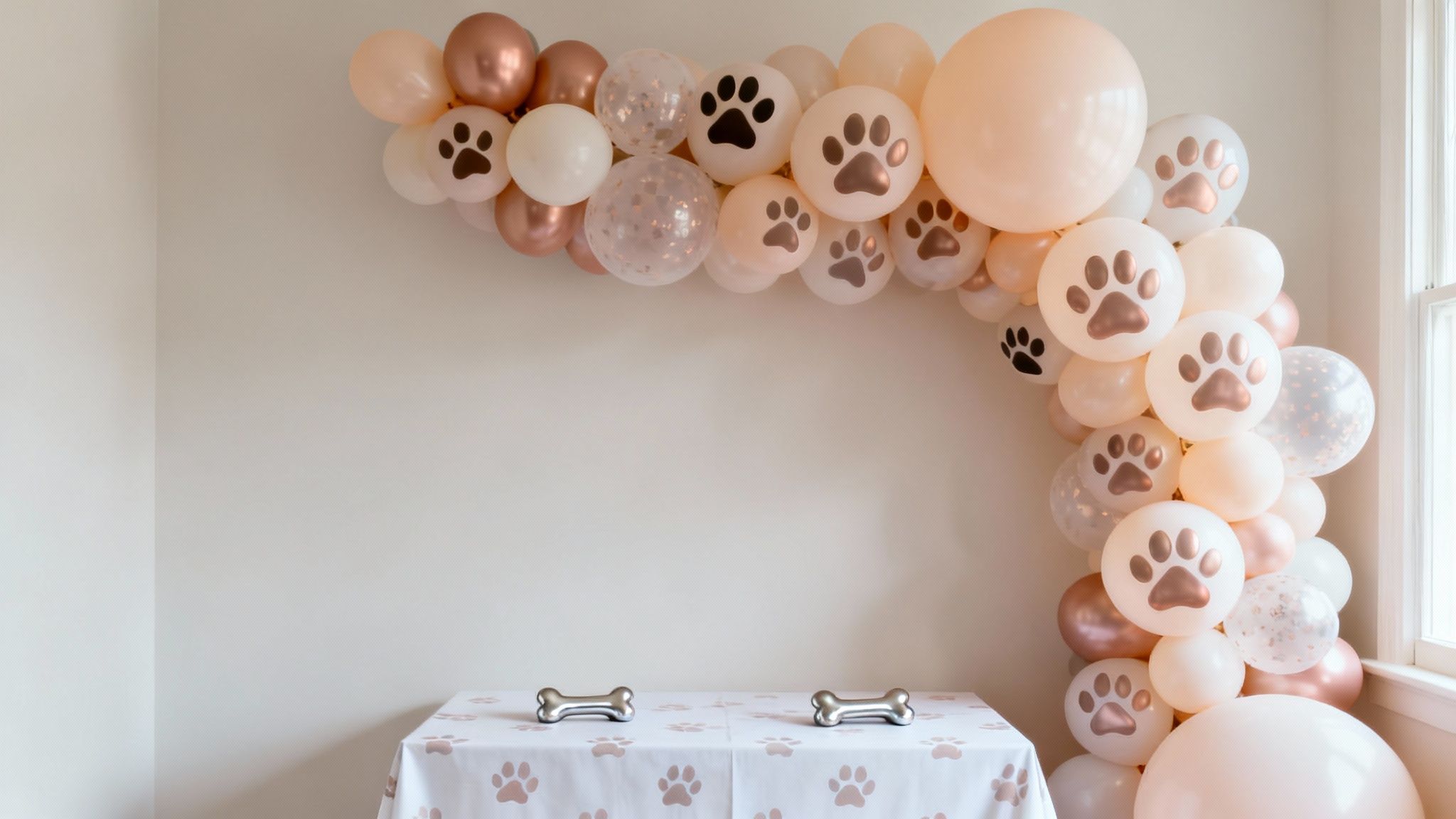 Paw Print Decorations & Balloon Garlands