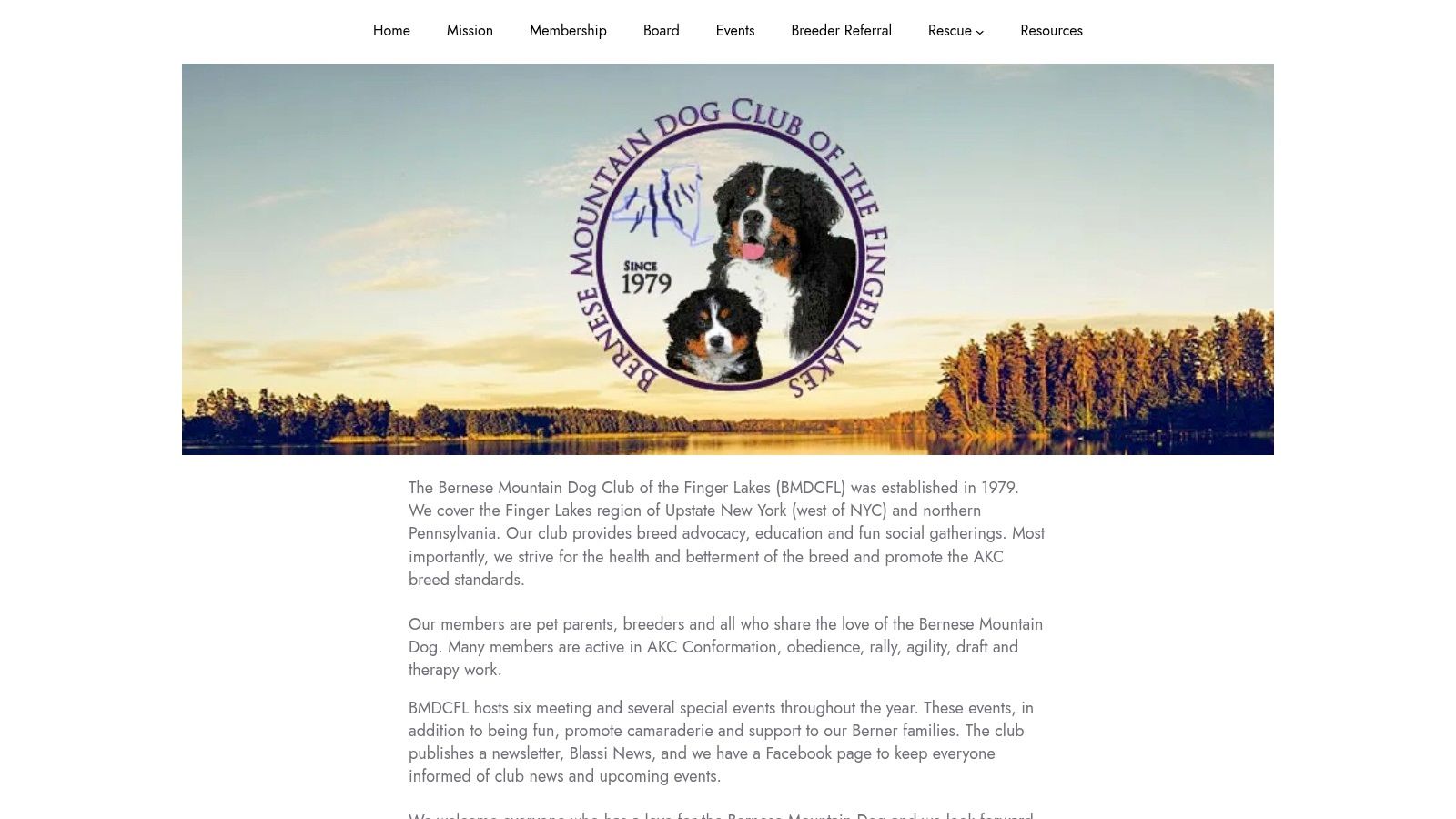 Bernese Mountain Dog Club of the Finger Lakes (BMDCFL)
