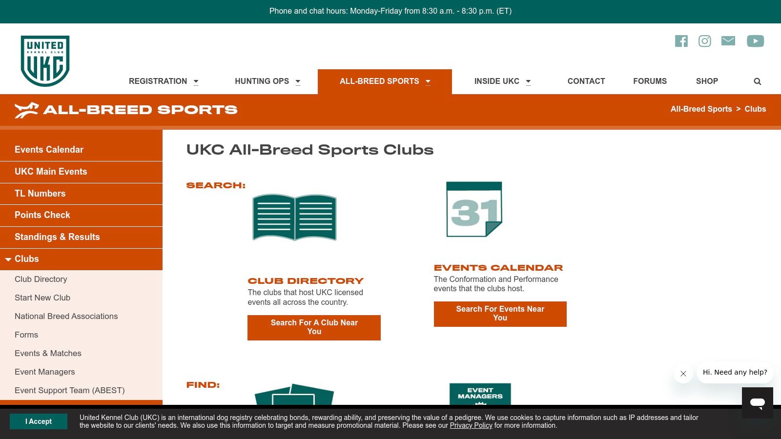 United Kennel Club (UKC) – Clubs and Events