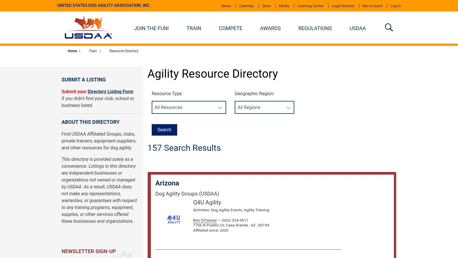 United States Dog Agility Association (USDAA) – Find a Group or Trainer