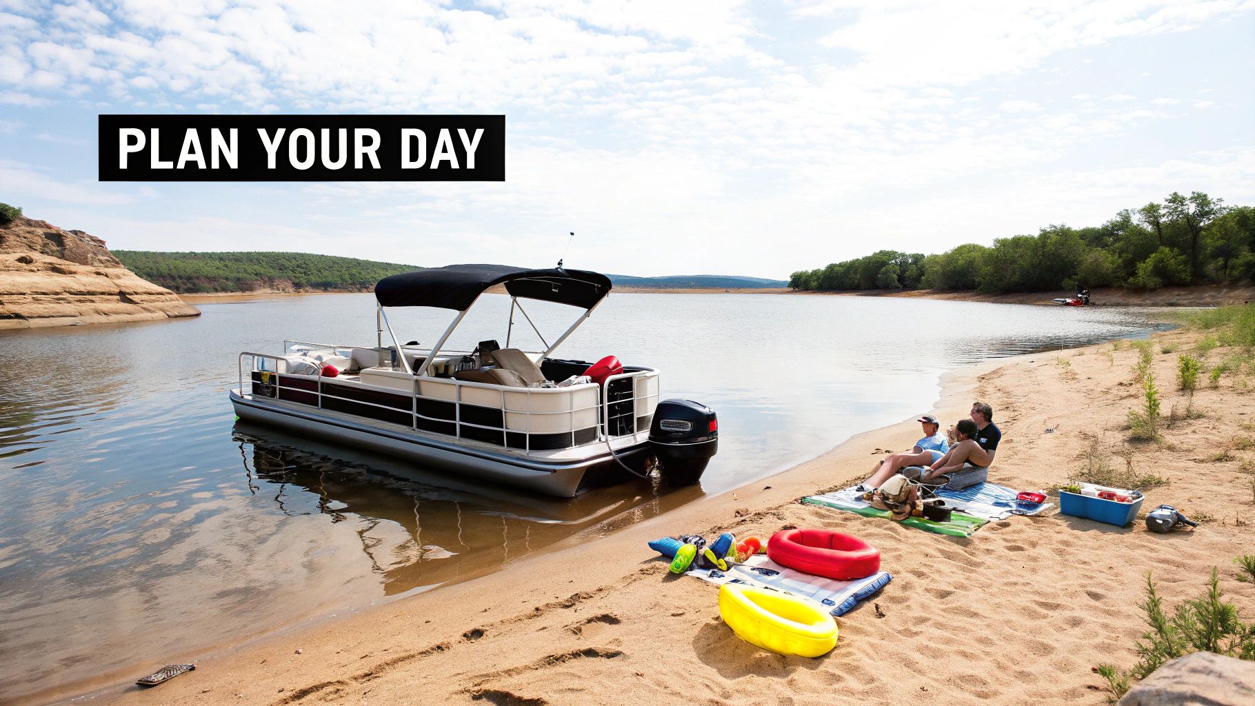 Friends having fun on a Lake Travis boat tour