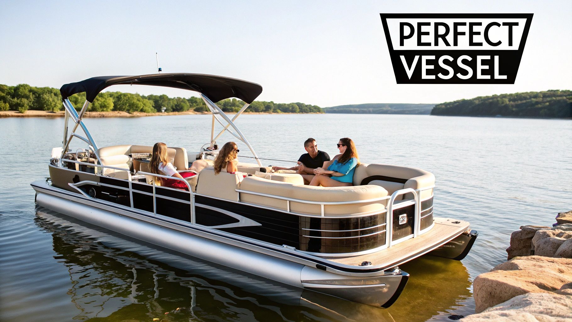 A group of people enjoying a party on a boat in Lake Travis