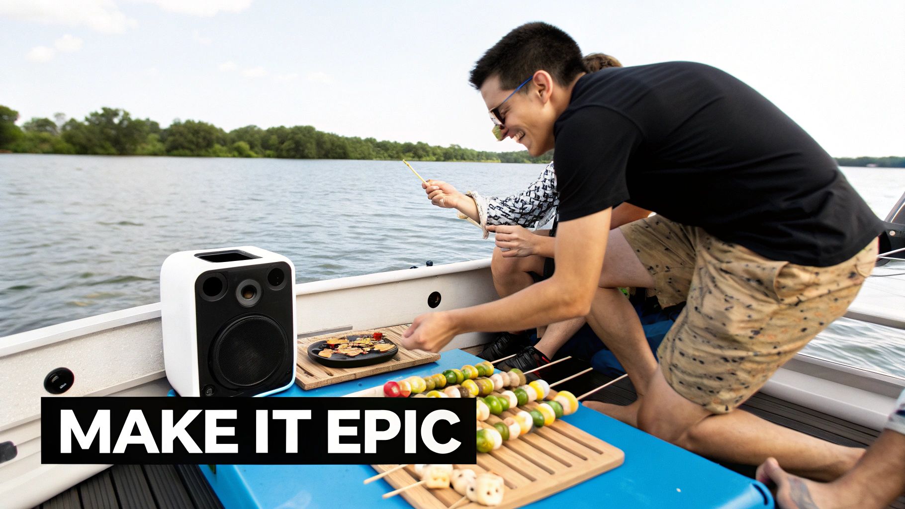 Friends having an unforgettable experience on a bachelor party boat