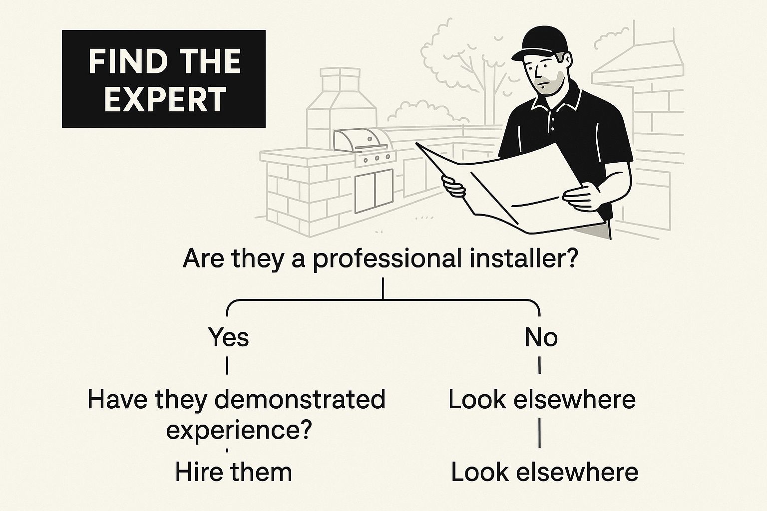 Infographic about outdoor kitchen installer in leander texas