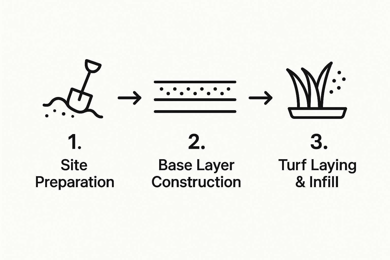 Infographic about synthetic grass installers austin, tx