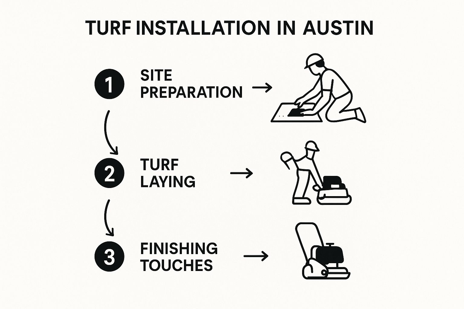 Infographic about turf installer in austin texas