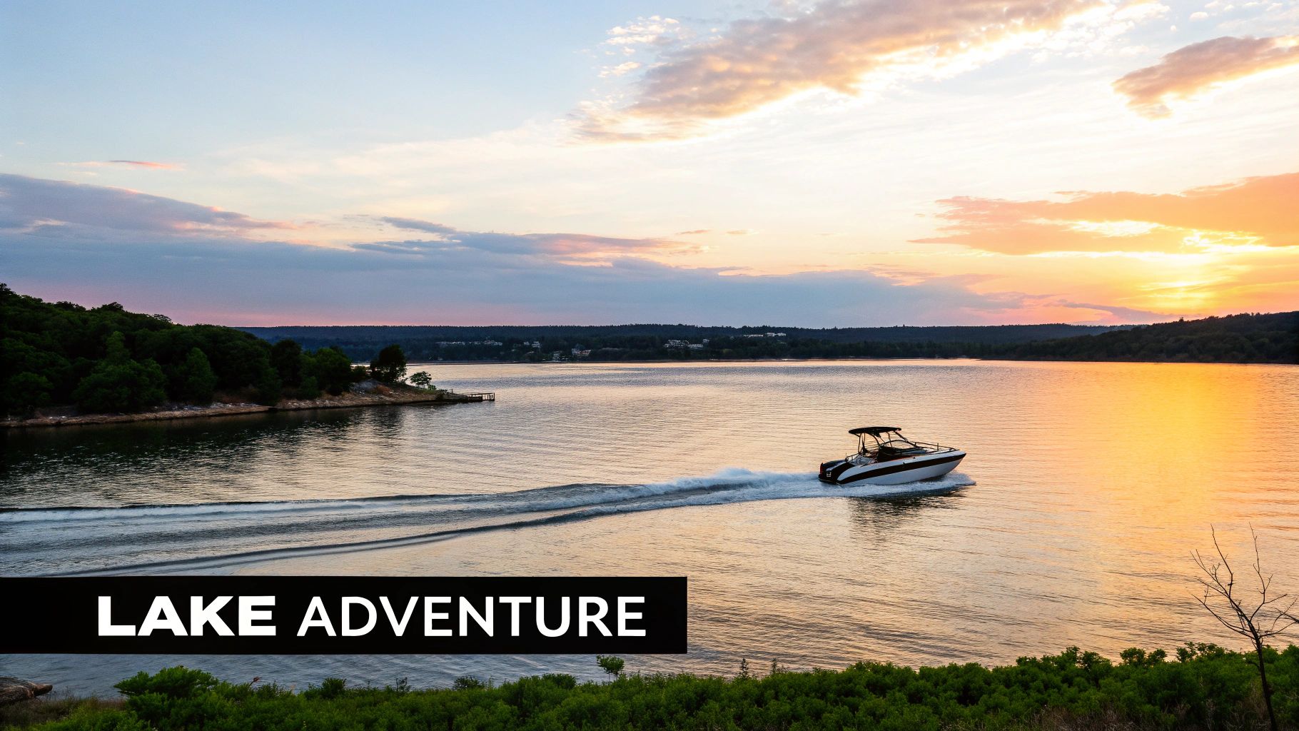Friends having a fun, carefree time on a boat at Lake Travis with their captain steering.