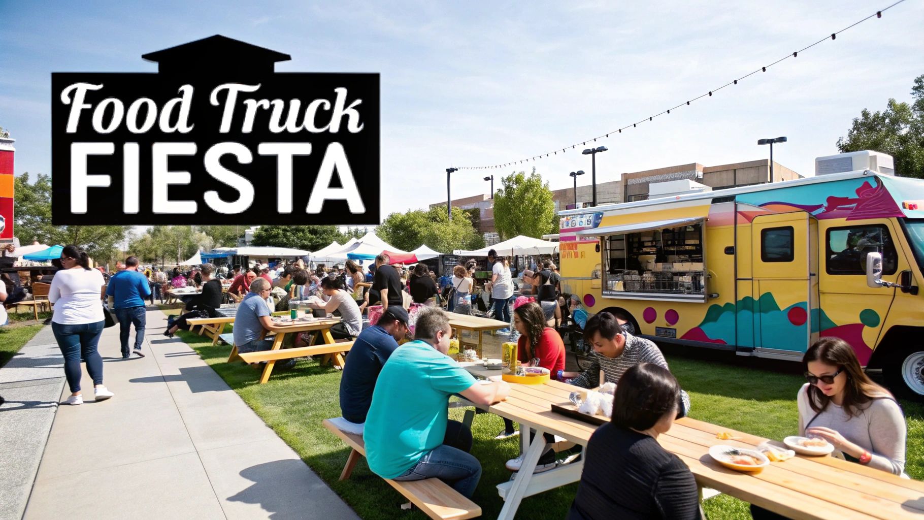A collection of diverse food truck options available in Austin, TX.