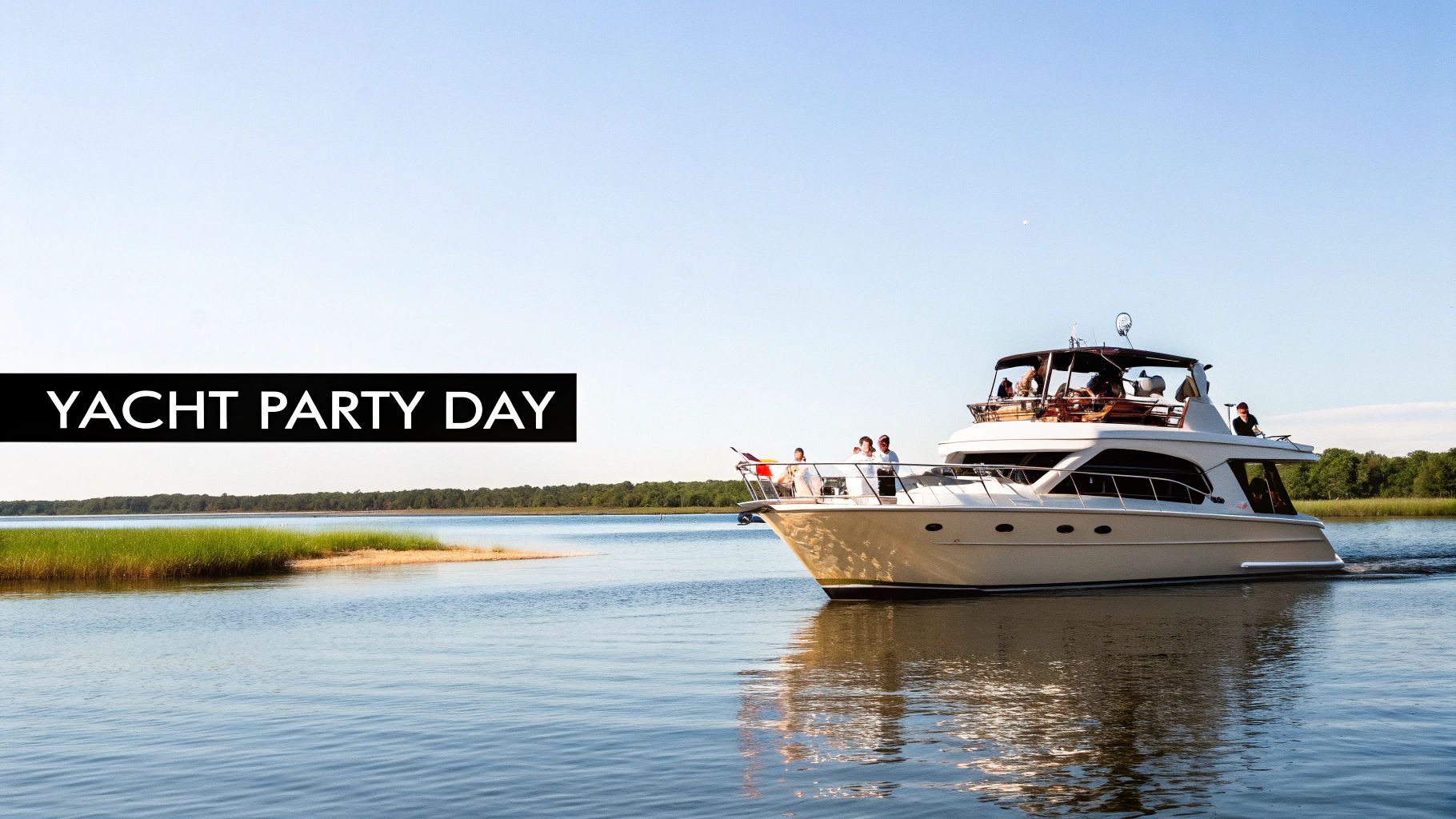 Group of friends on a yacht party on Lake Travis