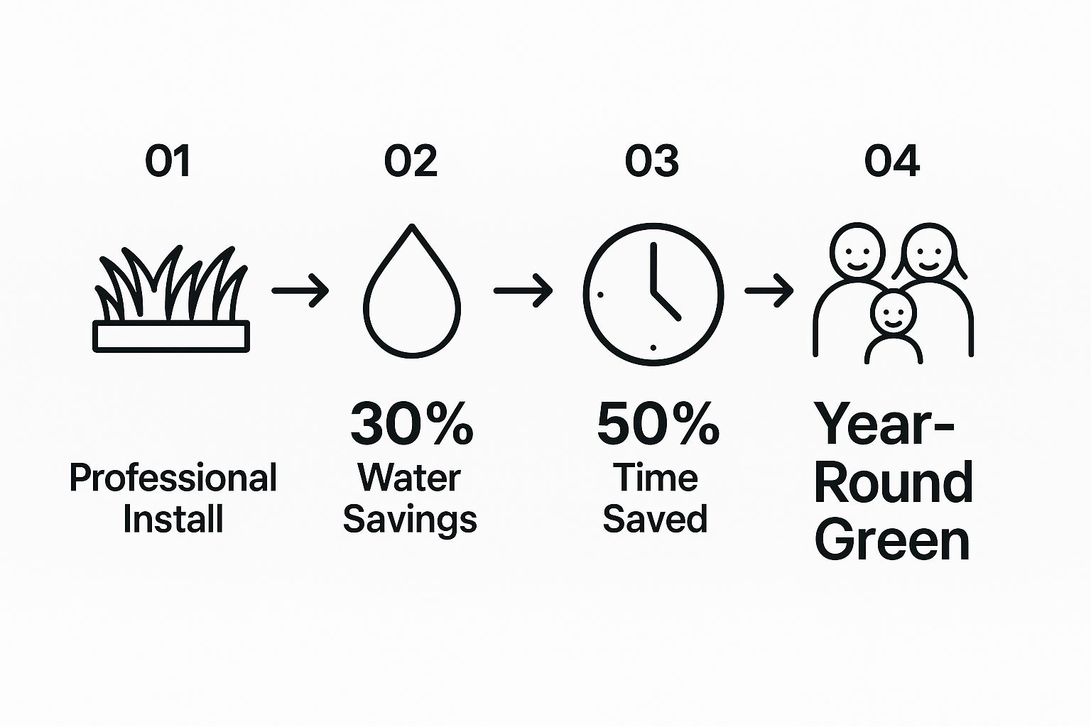 Infographic about turf installer in liberty hill texas