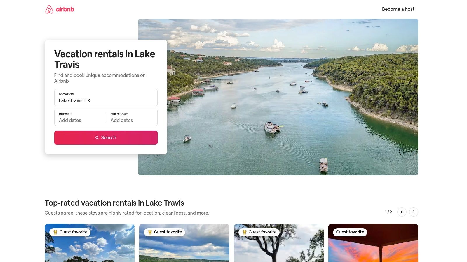 Airbnb – Lake Travis stays
