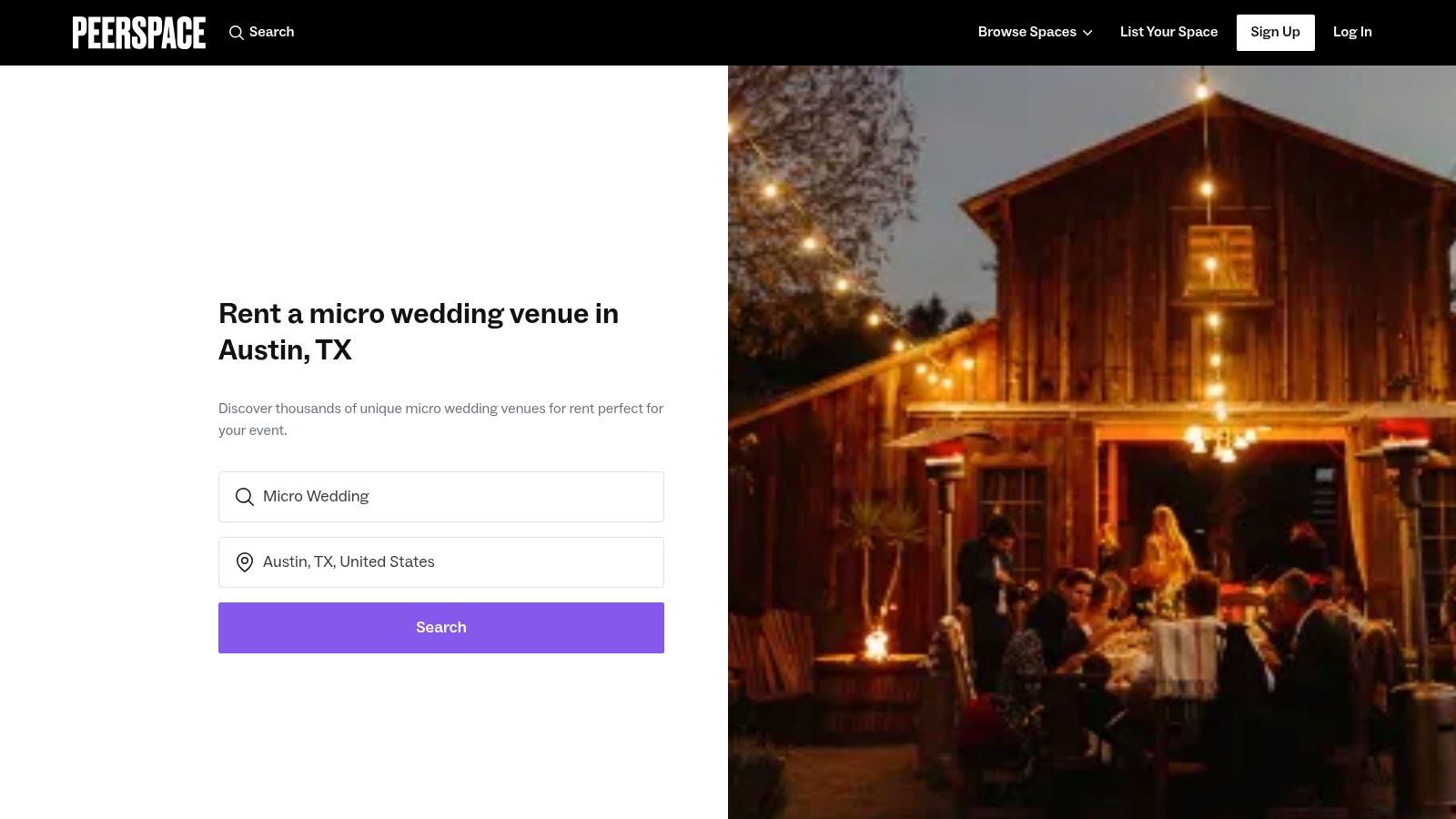 Peerspace – Micro/Small Wedding Venues in Austin