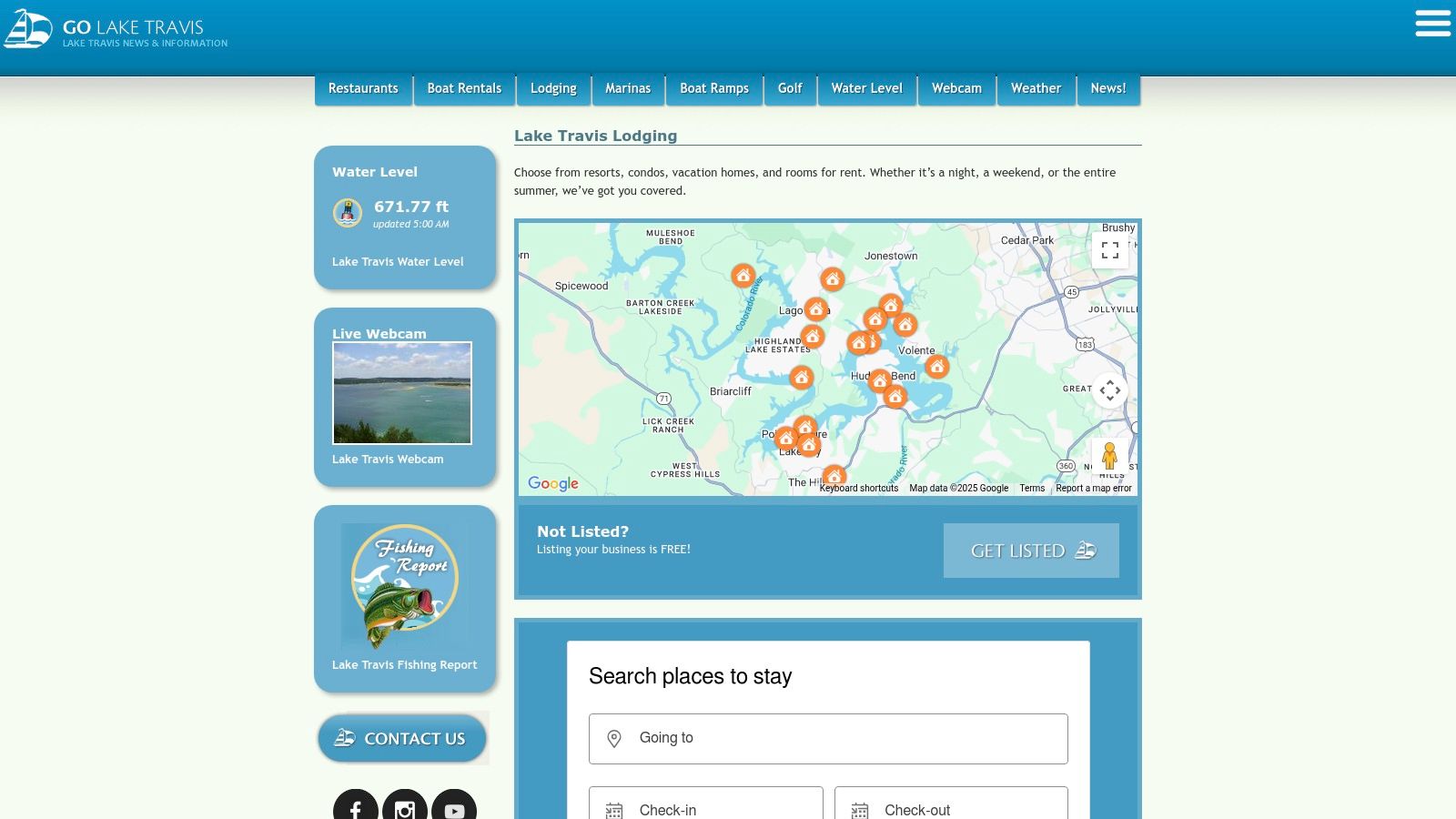 GoLakeTravis – Lodging directory (multiple direct providers)