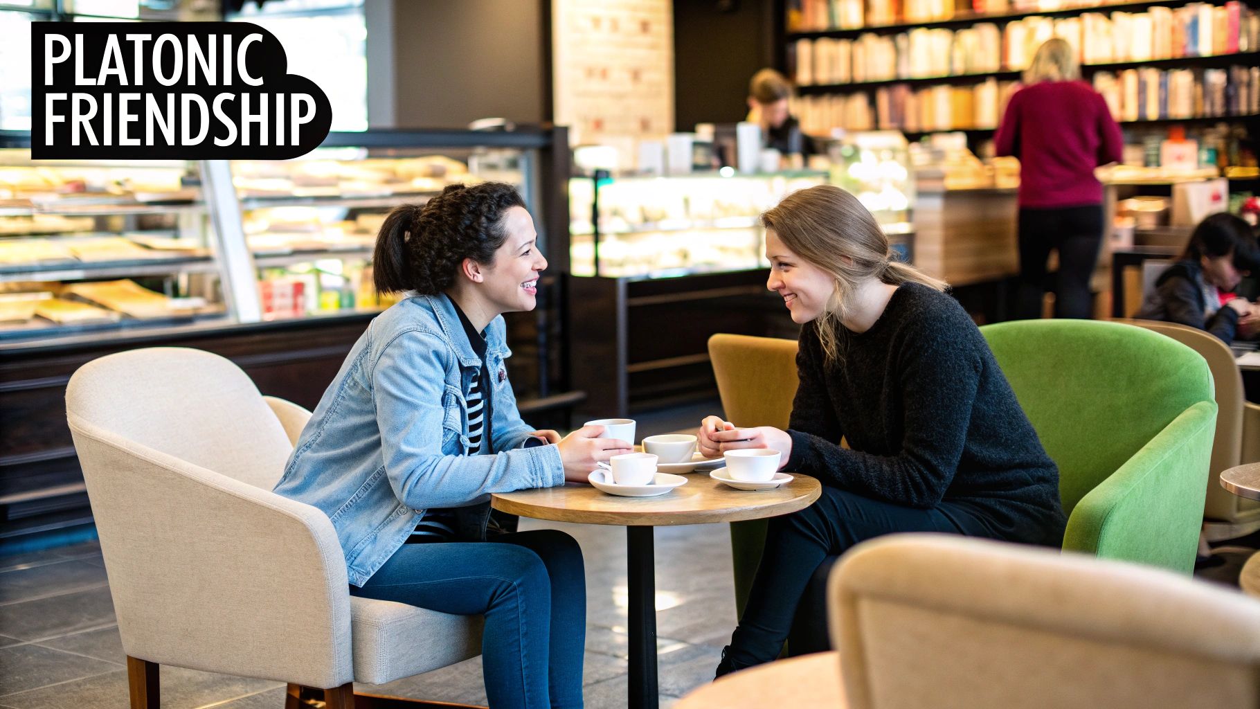 Two friends sitting on a bench