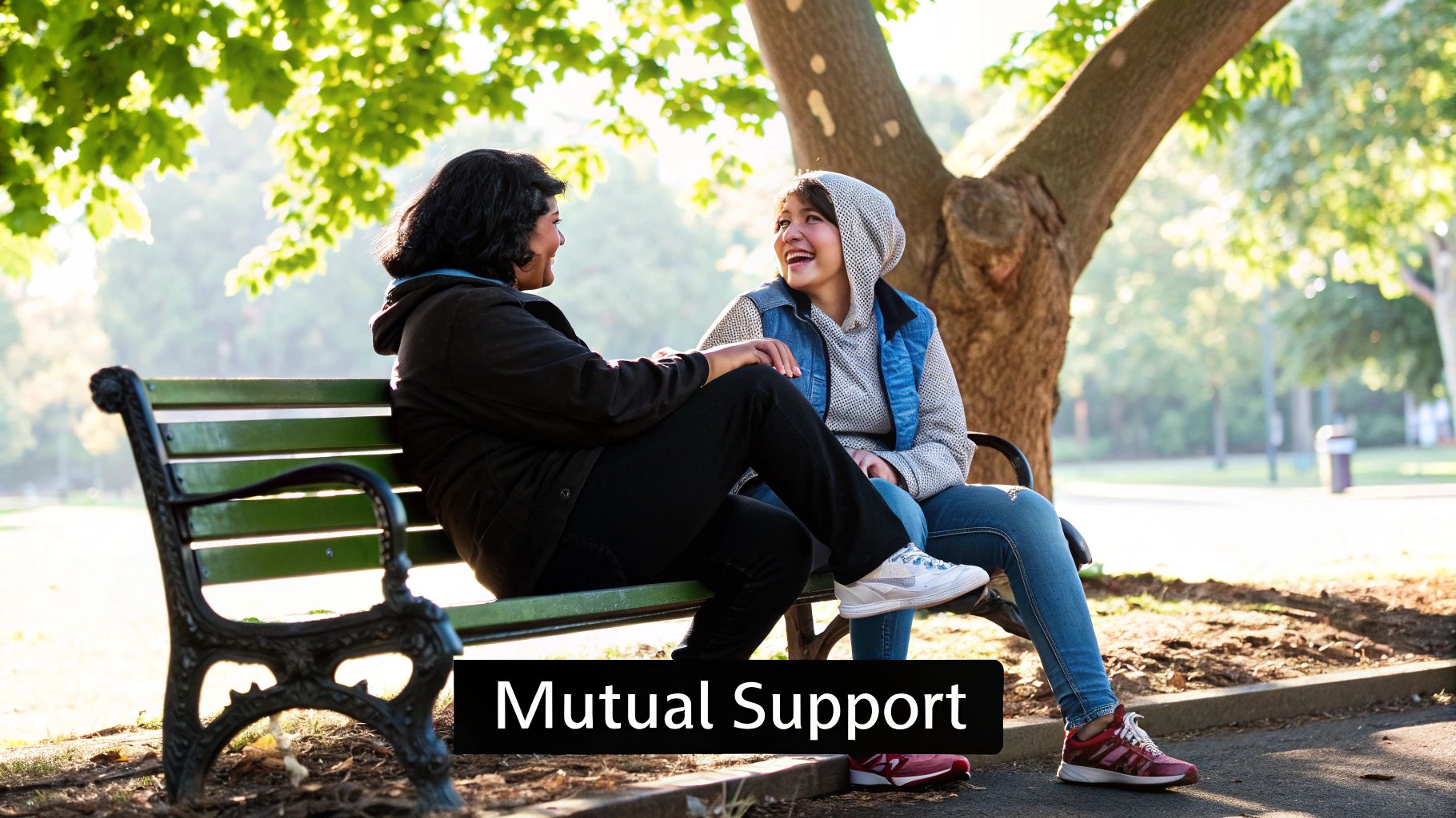 Two friends walking together