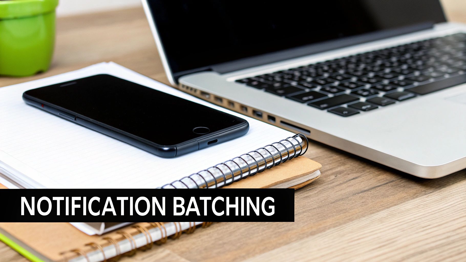 An illustration showing a user managing app notifications on a smartphone, with some toggled off to represent selective alerts.