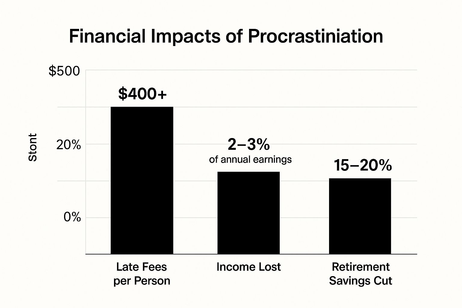 Infographic showing key data about Financial Consequences