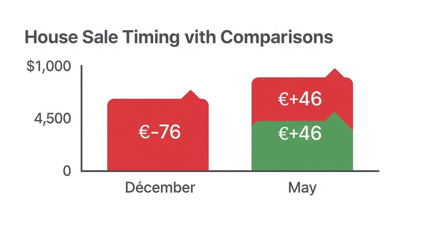 Infographic about slechtste tijd om huis te verkopen